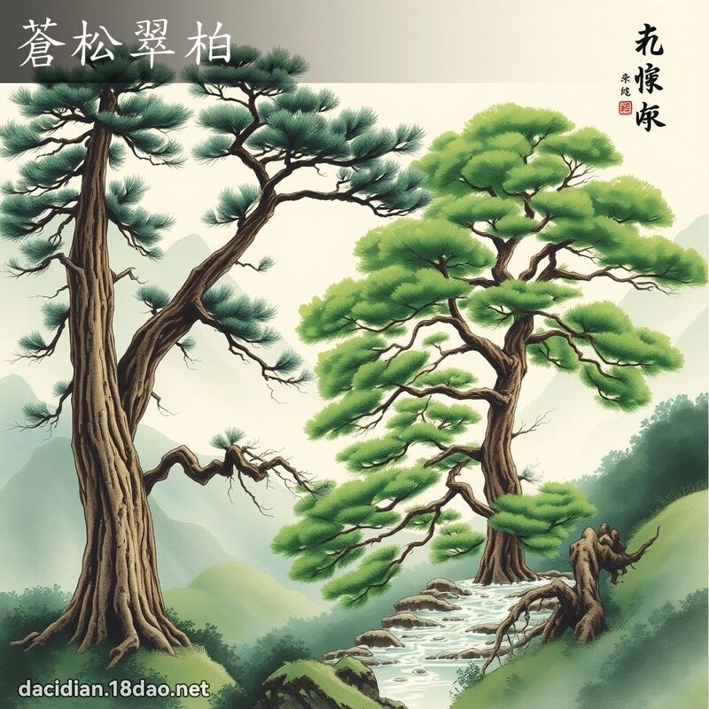 苍松翠柏 配图