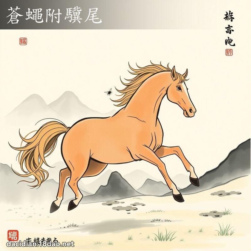 苍蝇附驥尾 配图
