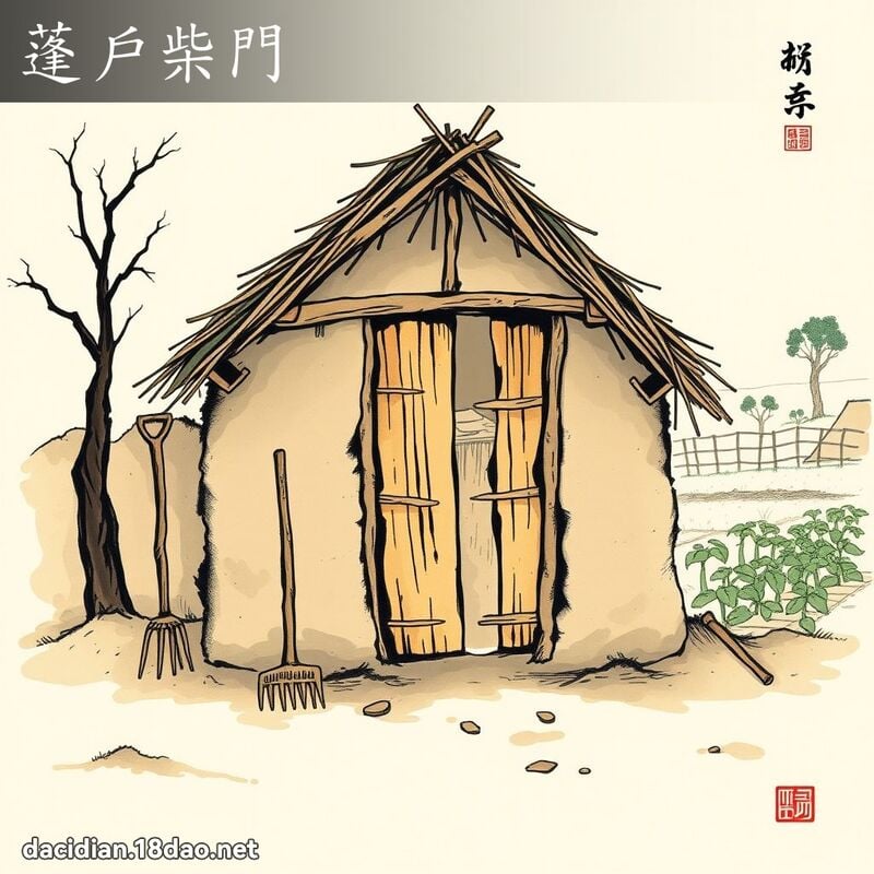 蓬户柴门 配图