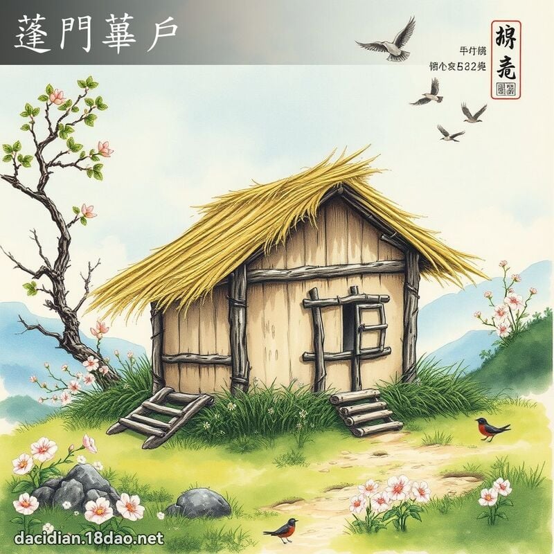 蓬门蓽户 配图