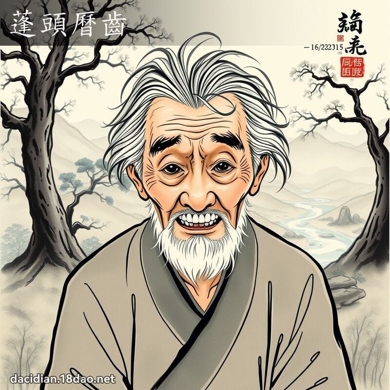 蓬头历齿 配图