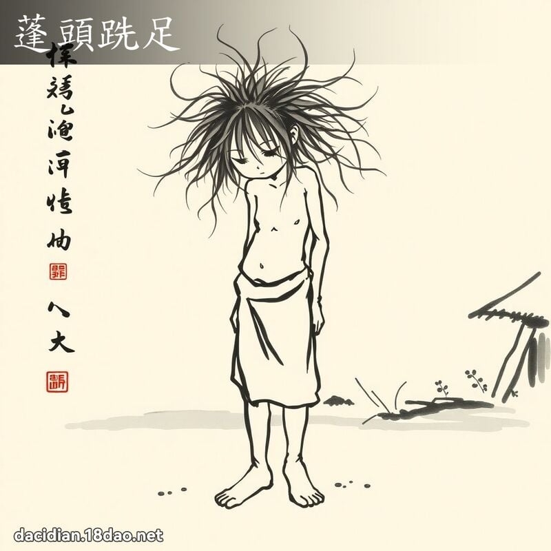 蓬头跣足 配图