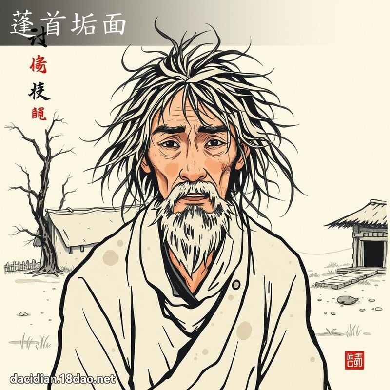 蓬首垢面 配图