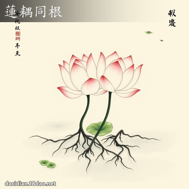 莲耦同根 配图