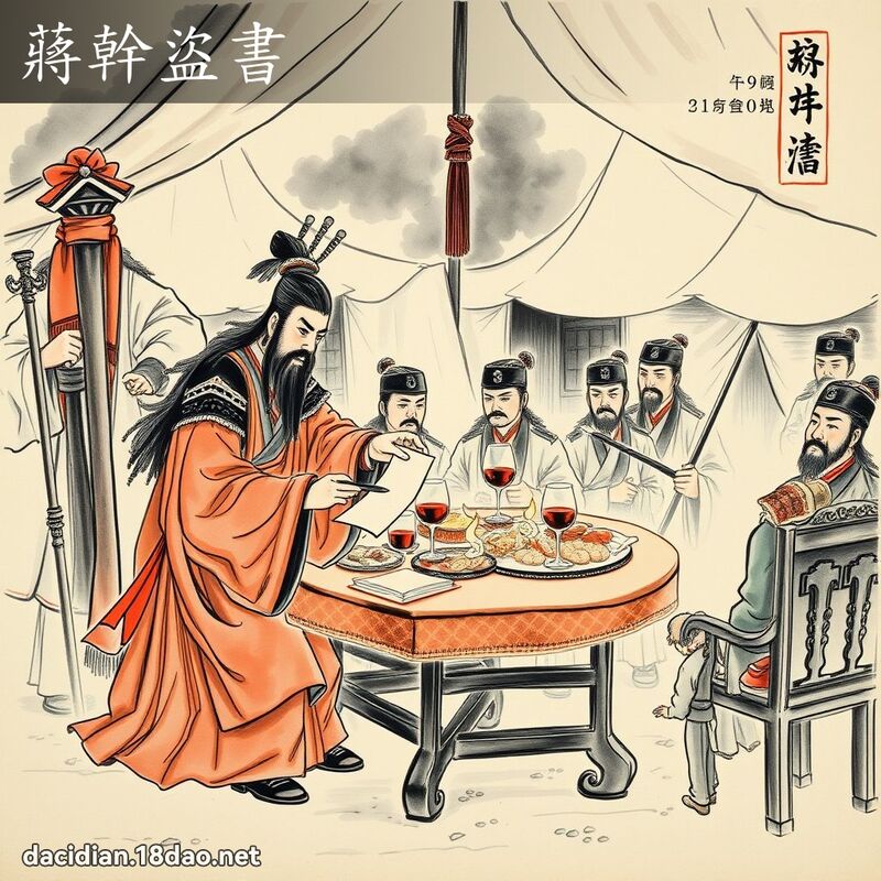 蒋干盗书 配图