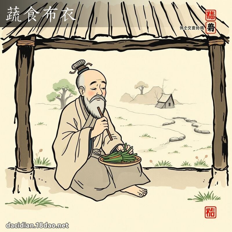 蔬食布衣 配图