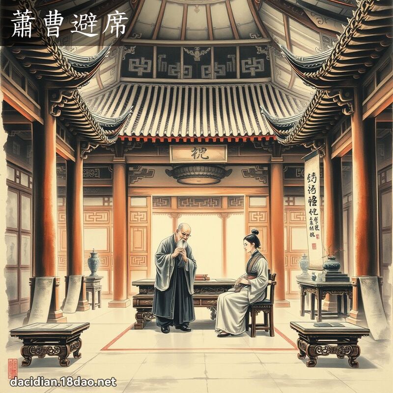 萧曹避席 配图