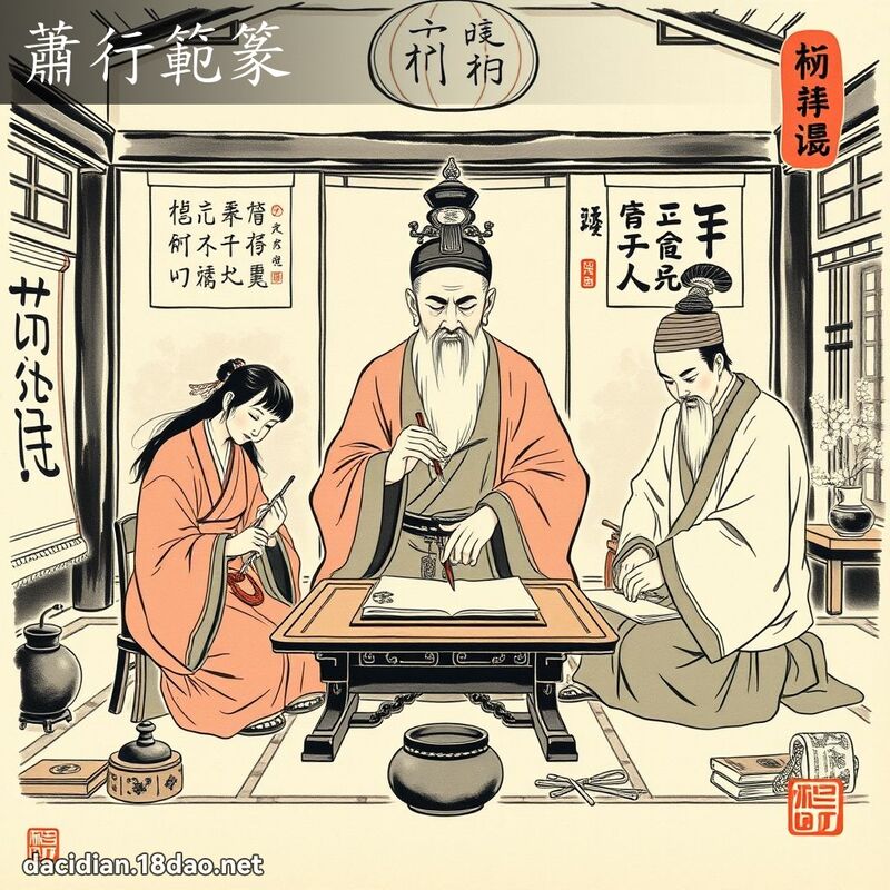 萧行范篆 配图