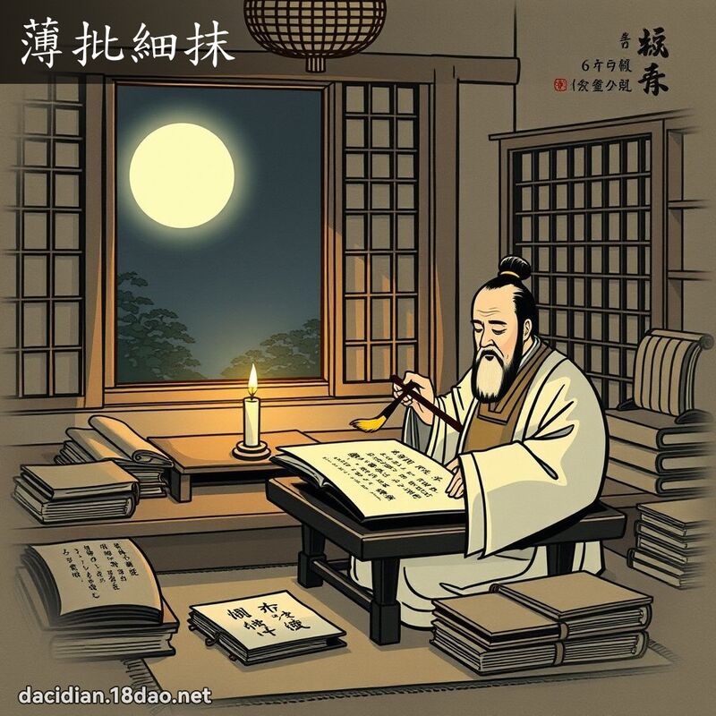薄批细抹 配图