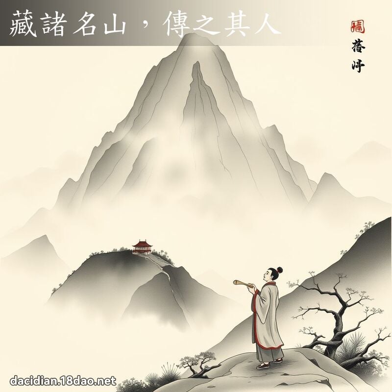 藏诸名山,传之其人 配图