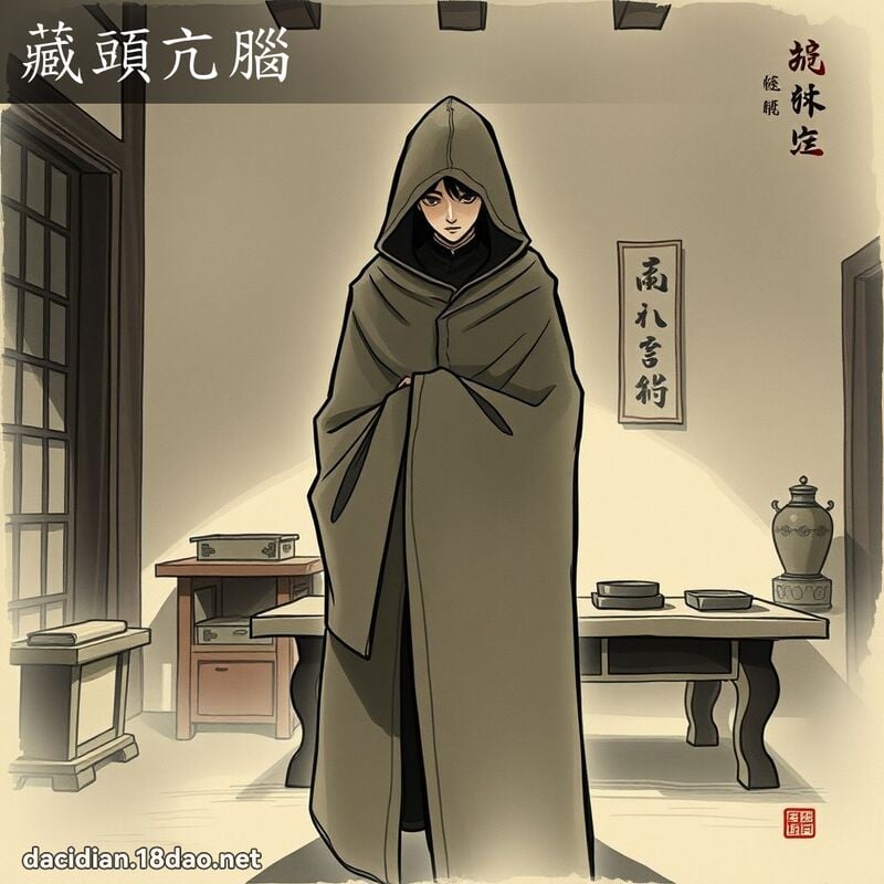 藏头亢脑 配图