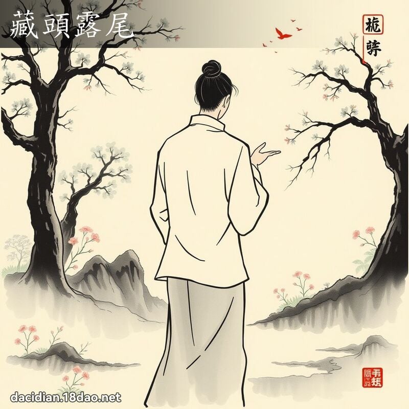 藏头露尾 配图