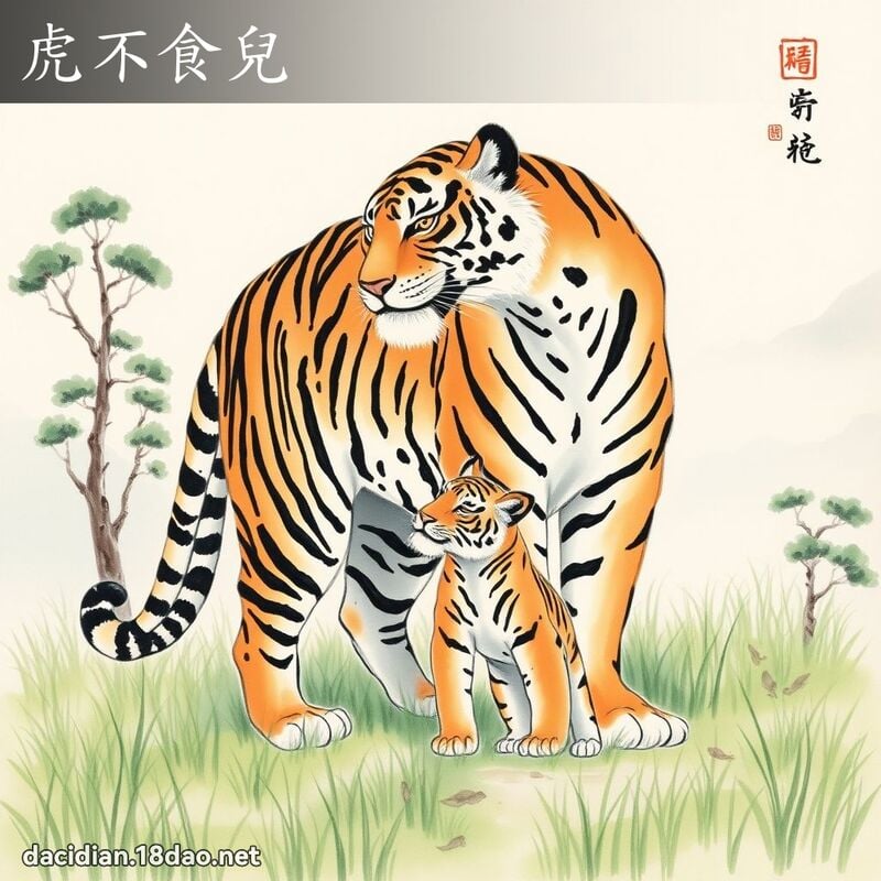 虎不食儿 配图