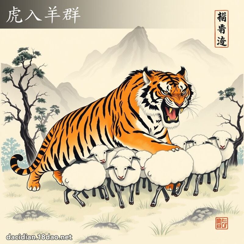 虎入羊群 配图