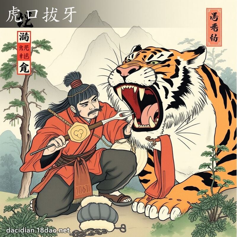 虎口拔牙 配图