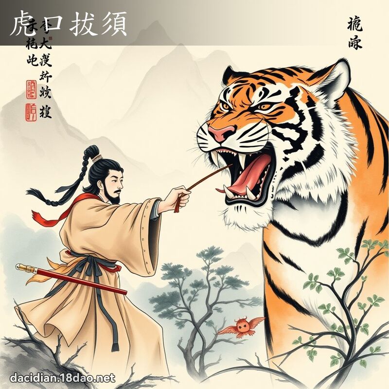 虎口拔须 配图
