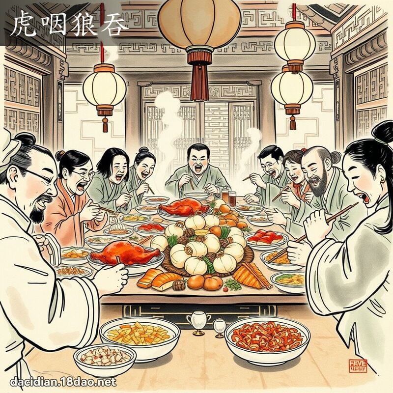虎咽狼吞 配图
