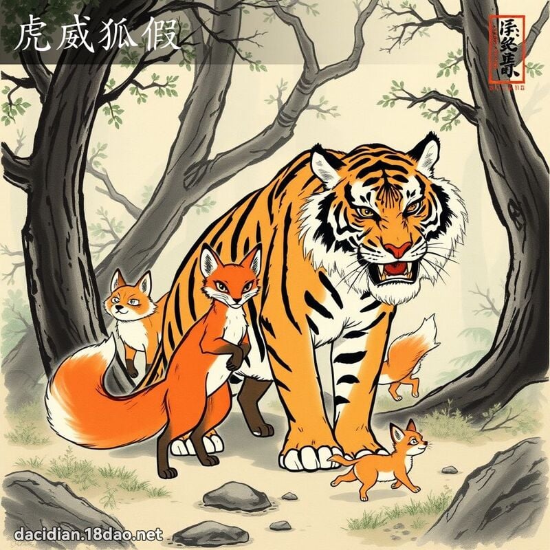 虎威狐假 配图