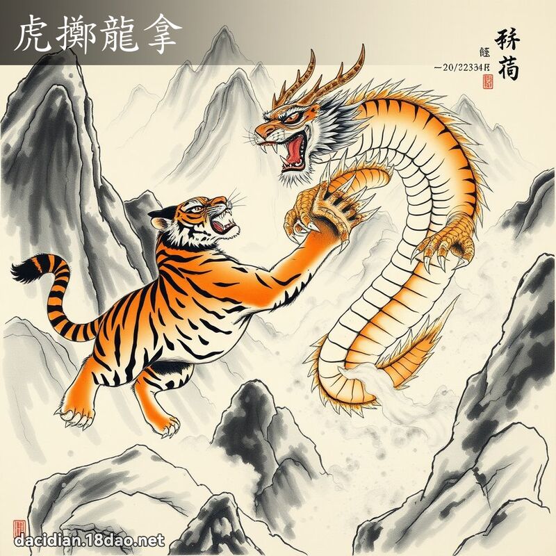 虎掷龙拿 配图