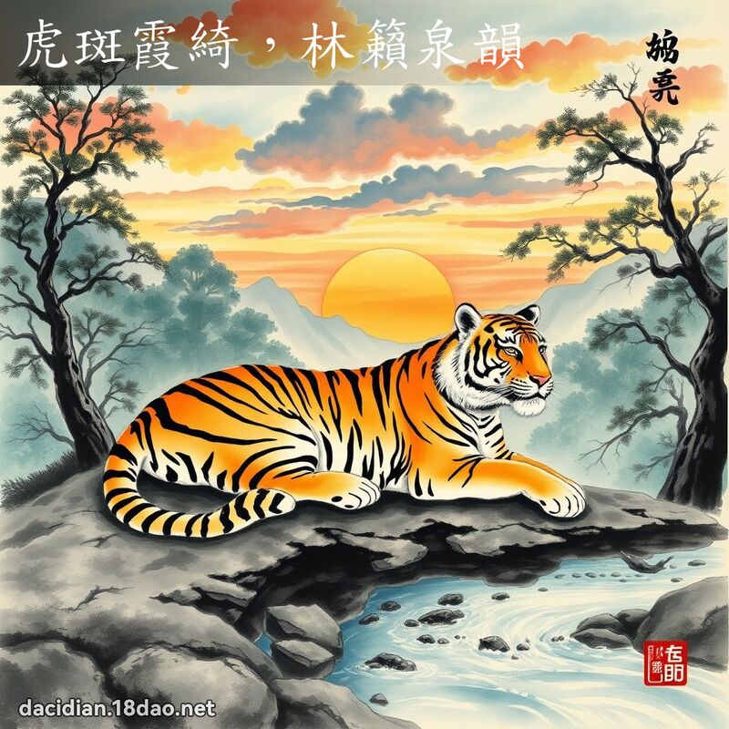 虎斑霞綺,林籟泉韵 配图