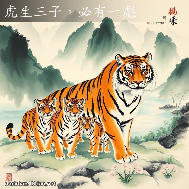 虎生三子,必有一彪 配图