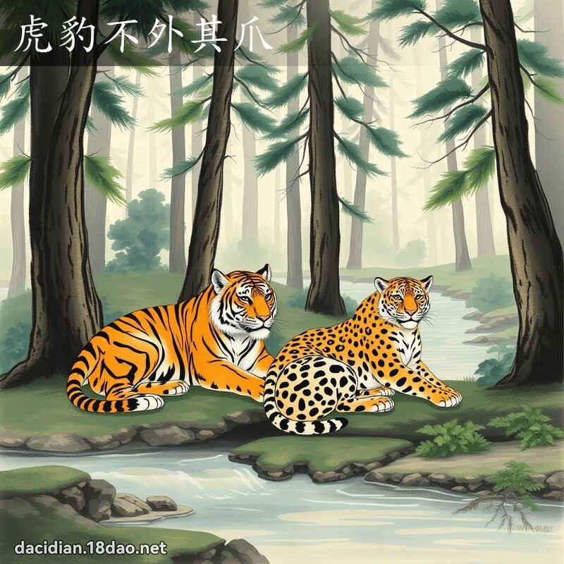 虎豹不外其爪 - 中華成語配圖