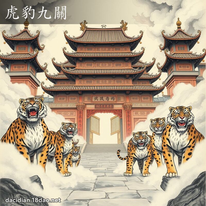 虎豹九關 - 中華成語配圖