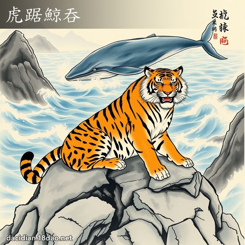 虎踞鯨吞 - 中华成语配图