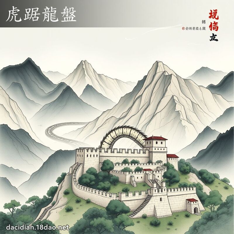 虎踞龍盤 - 中華成語配圖