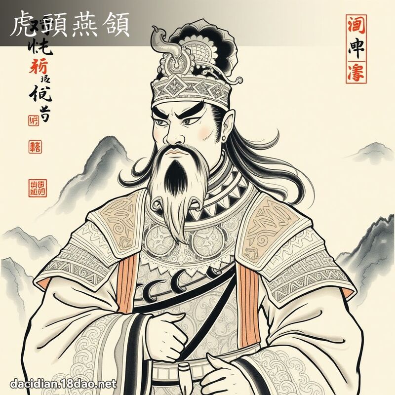 虎头燕頷 - 中华成语配图