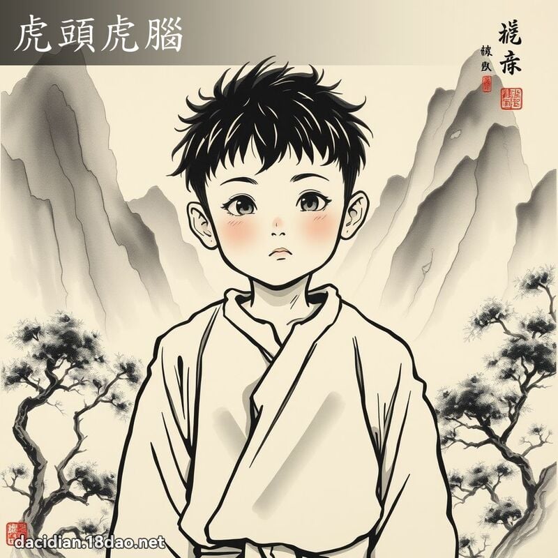虎头虎脑 - 中华成语配图