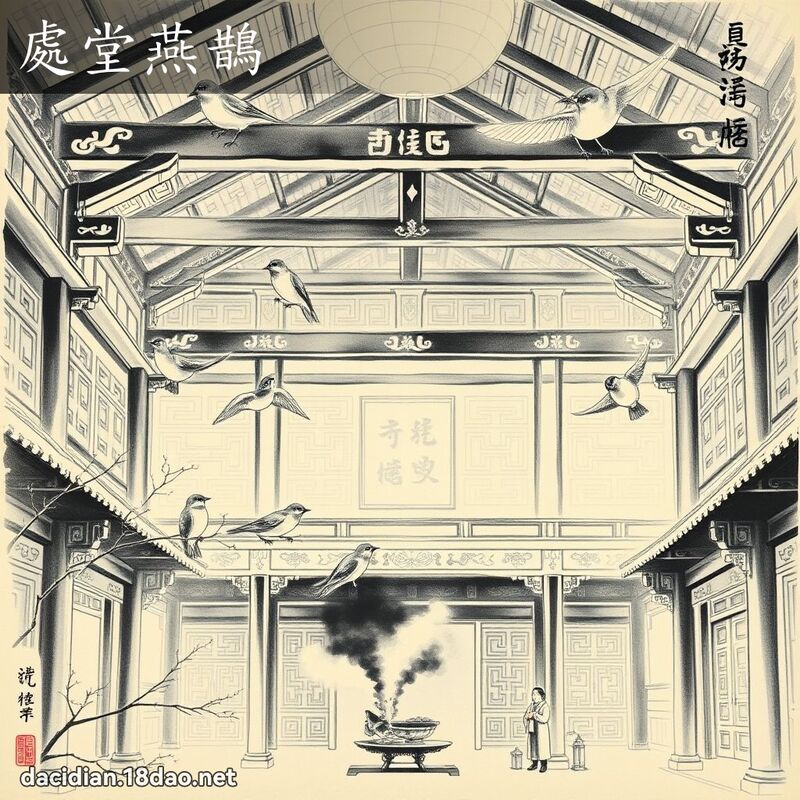 处堂燕鹊 配图