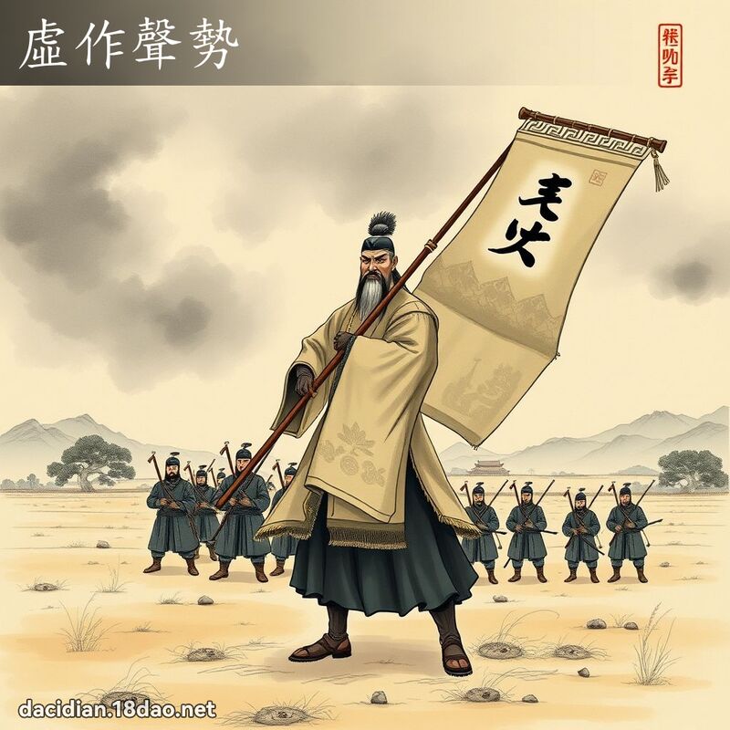 虚作声势 配图