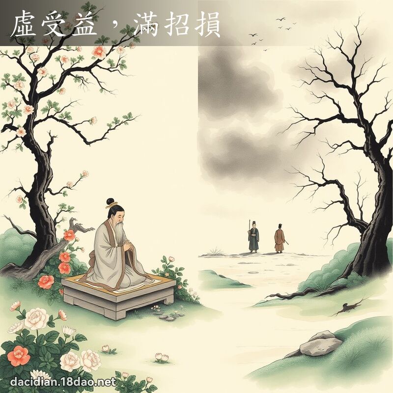 虚受益,满招损 配图