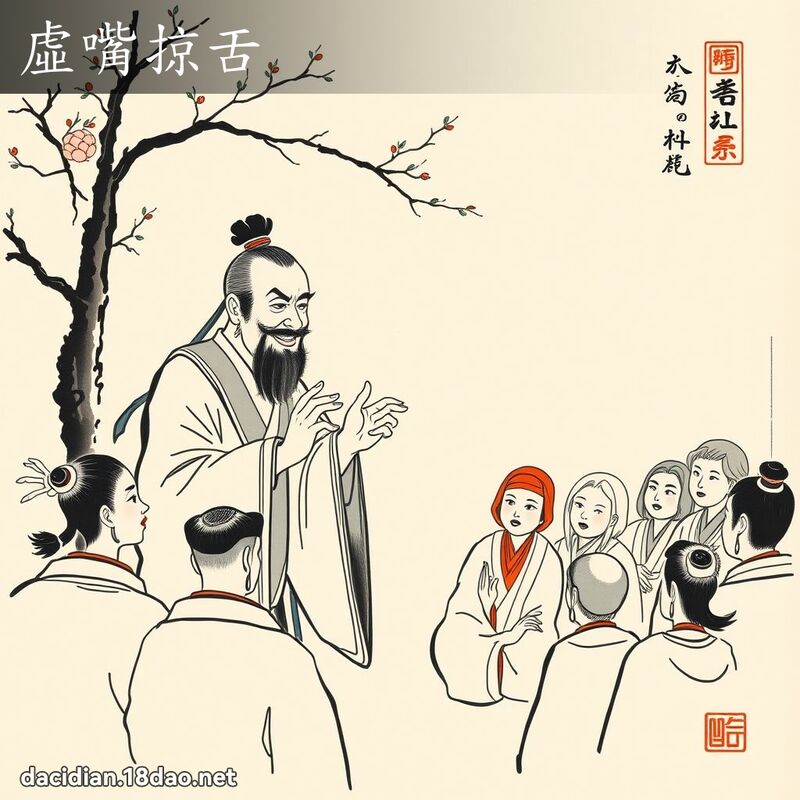 虚嘴掠舌 配图