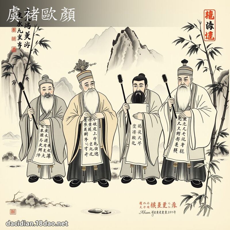虞褚欧顏 配图