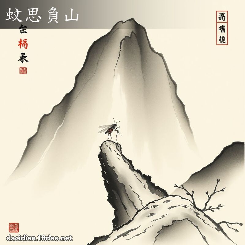 蚊思負山 配图
