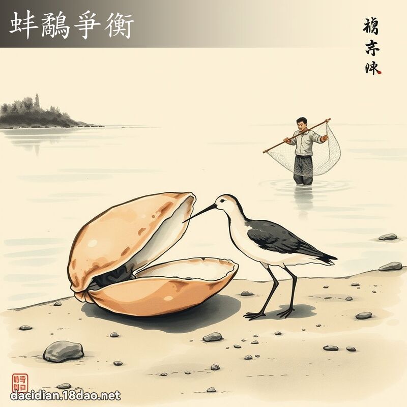 蚌鷸爭衡 配图