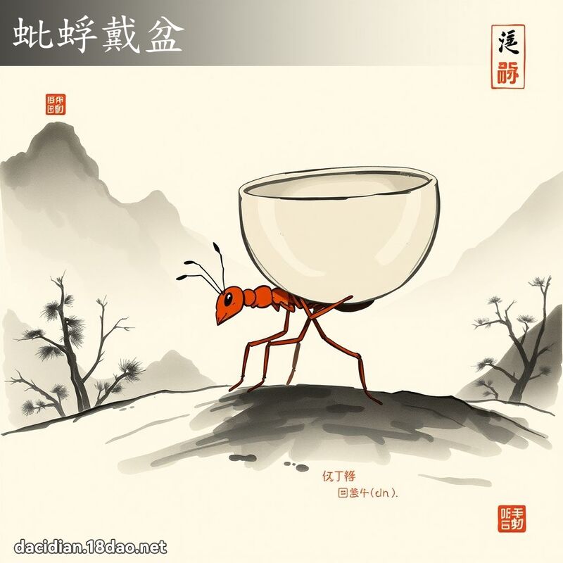 蚍蜉戴盆 配图