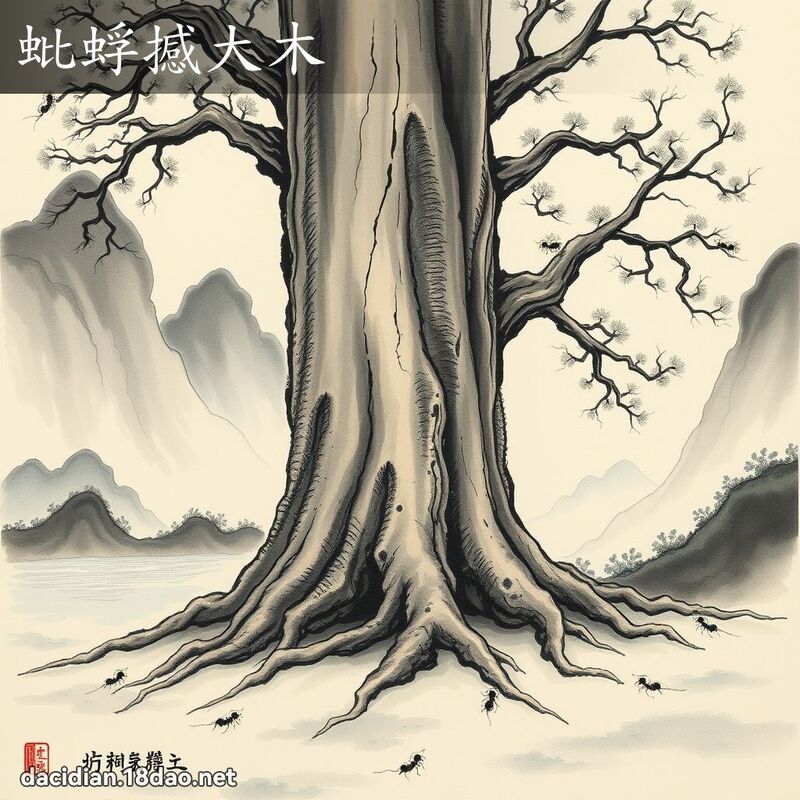 蚍蜉撼大木 配图