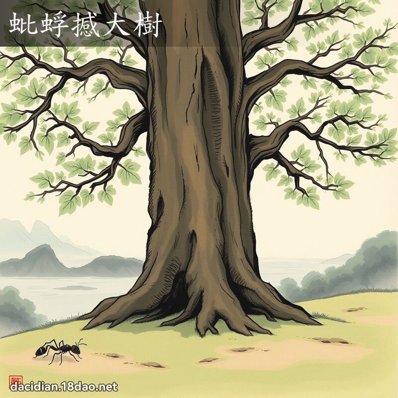 蚍蜉撼大樹 配图