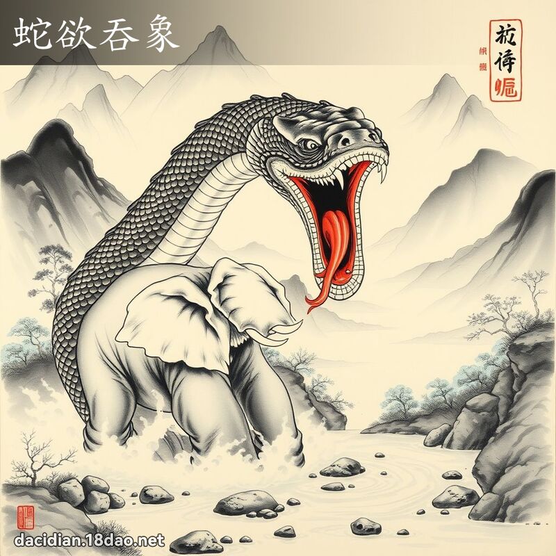 蛇欲吞象 配图