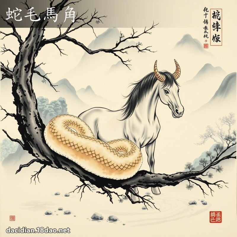 蛇毛馬角 配图