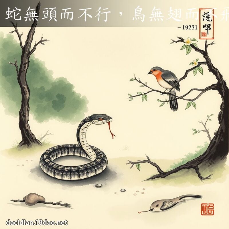 蛇無頭而不行,鳥無翅而不飛 配图