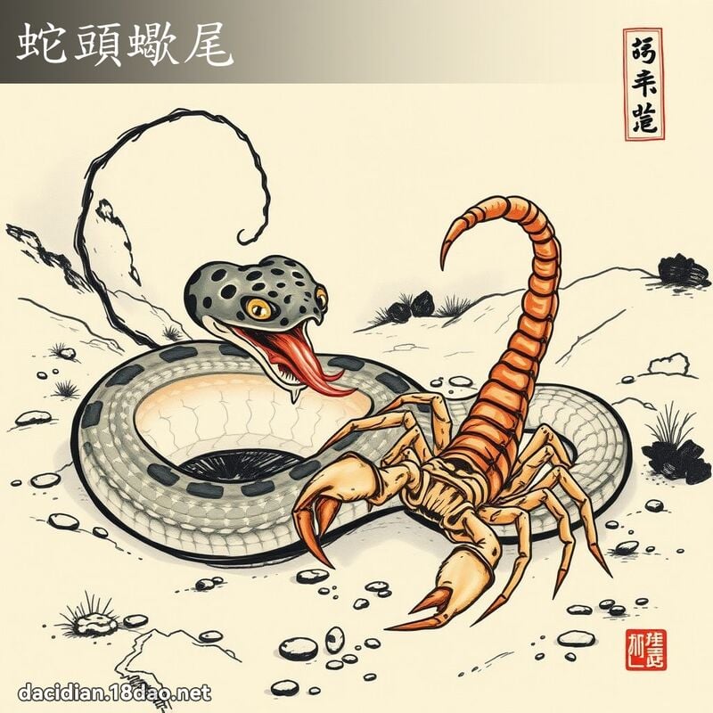 蛇頭蠍尾 配图