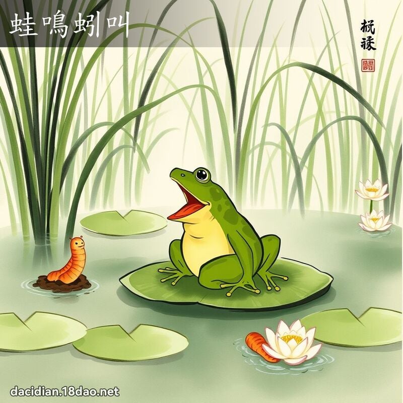 蛙鳴蚓叫 配图