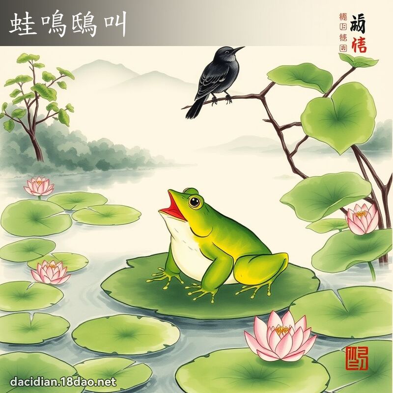 蛙鳴鴟叫 配图