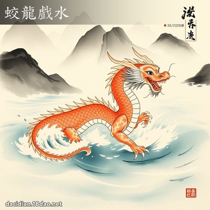 蛟龍戲水 配图