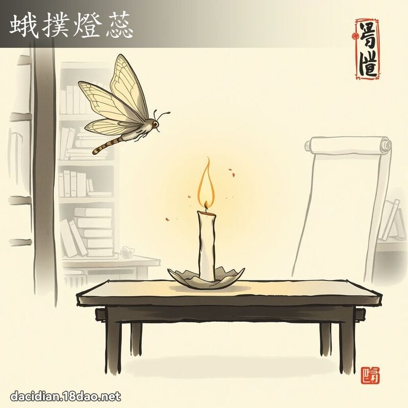蛾撲燈蕊 配图