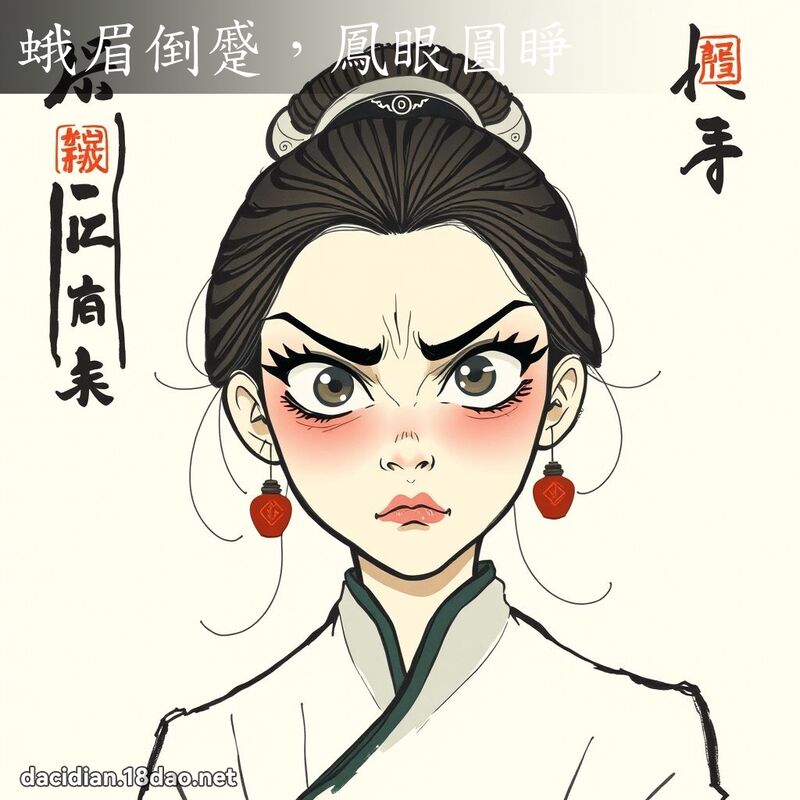 蛾眉倒蹙,鳳眼圓睜 配图